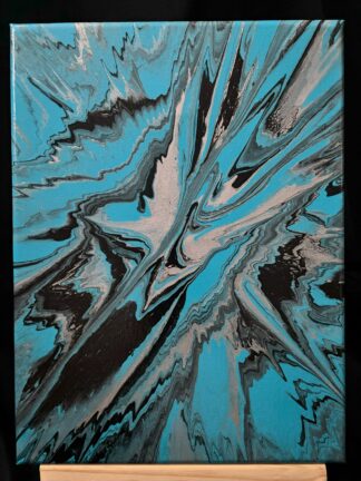 #0009 - Original 9x12 - Blue, Black, Silver