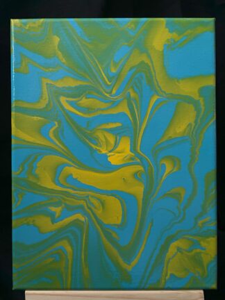 #0017 - Original 9x12 - Blue and Yellow