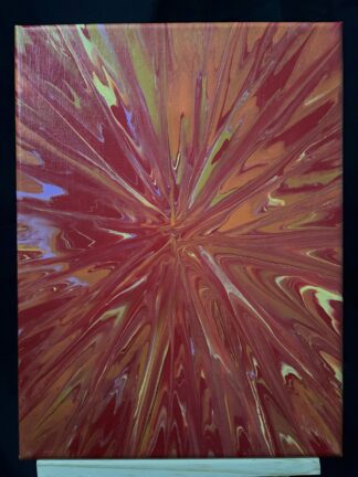 #0018 - Original 9x12 - Red, Orange, Yellow, and Light Purple