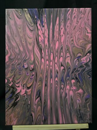 #0042 - Original 9x12 - Pink, Purple, Black, and Rose Gold