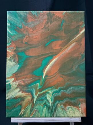 #0052 - Original 9x12 - Green, Orange, and Yellow