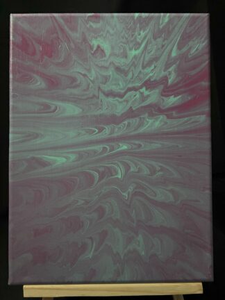 #0053 - Original 9x12 - Turquoise and Magenta