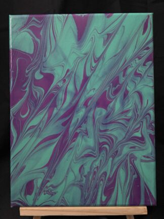 #0061 - Original 9x12 - Turquoise and Purple