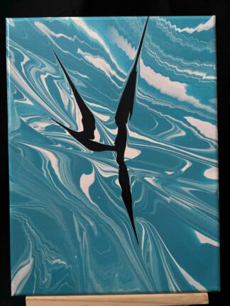 #0063 - Original 9x12 - Blue and White with Black 4