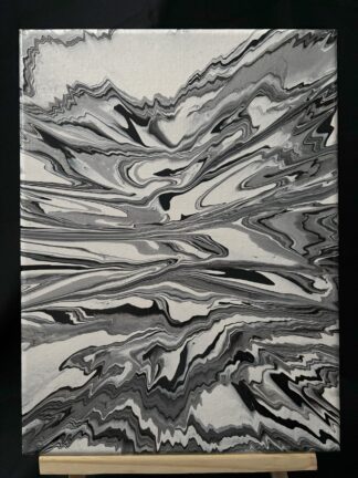 #0066 - Original 9x12 - Black, White, and Silver