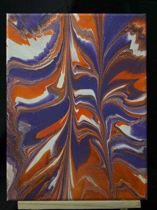 #0067 - Original 9x12 - Orange, White, and Purple