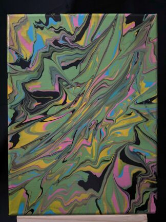 #0070 - Original 9x12 - Green, Pink, Blue, Yellow, and Black