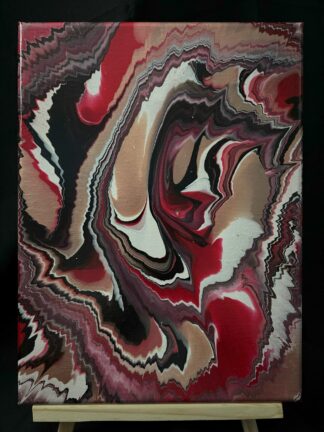 #0073 - Original 9x12 - Red, White, Black, and Rose Gold