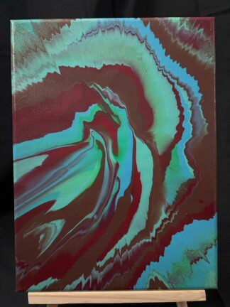 #0079 - Original 9x12 - Red, Blue, Turquoise, Glow Green, and Brown