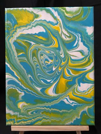 #0089 - Original 9x12 - Blue, Yellow, and White