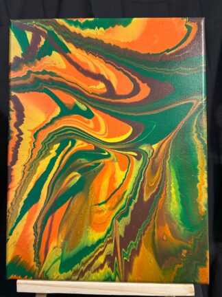 #0091 - Original 9x12 - Green, Orange, Yellow, and Brown