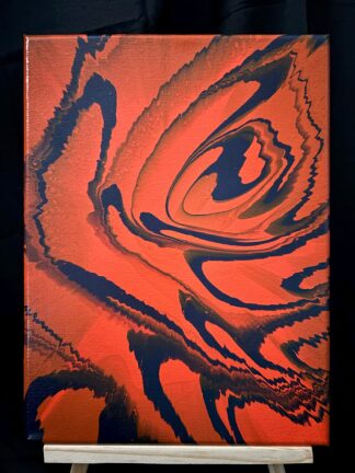 #0092 - Original 9x12 - Orange and Navy