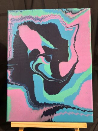 #0096 - Original 9x12 - Navy, Blue, Turquoise, and Light Purple