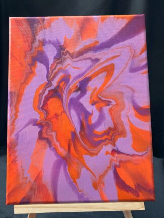 #0112 - Original 9x12 - Purple, Light Purple, Orange, and Neon Orange