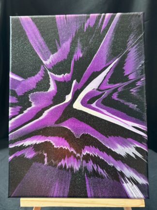 #0116 - Original 9x12 - Black, White, and Purple