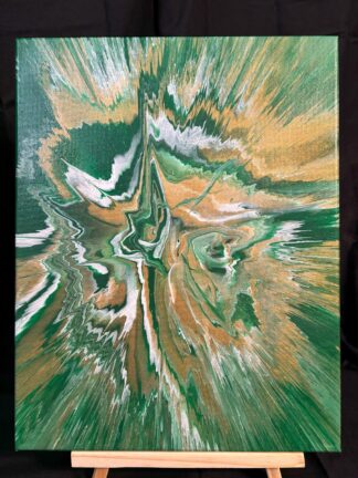 #A0006 - Original 11x14 - Green, White, and Gold
