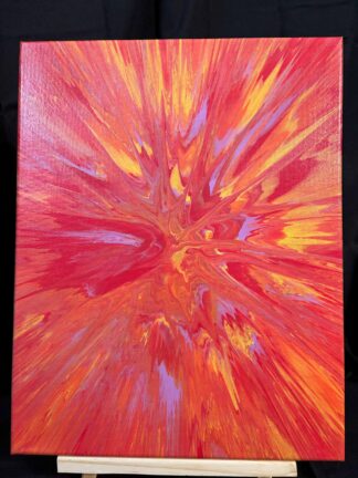 #A0007 - Original 11x14 - Red, Orange, Yellow, and Light Purple