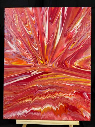 #A0009 - Original 11x14 - Red, Orange, Yellow, White, and Light Purple