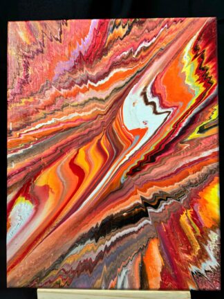 #A0014 - Original 11x14 - Red, Orange, White, Light Blue, Yellow, Light Purple, and Black