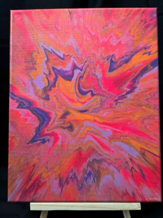 #A0019 - Original 11x14 - Neon Pink, Neon Orange, Purple and Light Purple