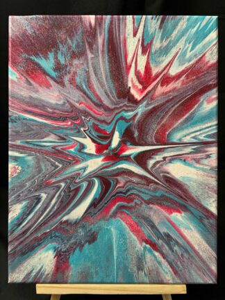 #A0024 - Original 11x14 - Red, White, and Blue with Diamond Glitter