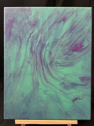 #A0039 - Original 11x14 -Turquoise and Purple