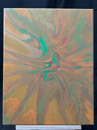 #A0041 - Original 11x14 - Green, Orange, Gold and Magenta