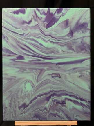 #A0042 - Original 11x14 - Turquoise and Purple