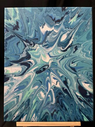 #A0043 - Original 11x14 - Blue, Navy, Turquoise, and White