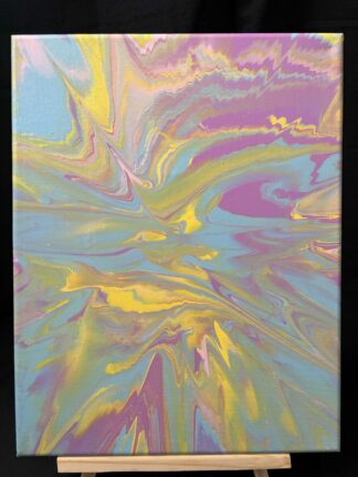#A0047 - Original 11x14 - Light Blue, Yellow, Pink, and Light Purple