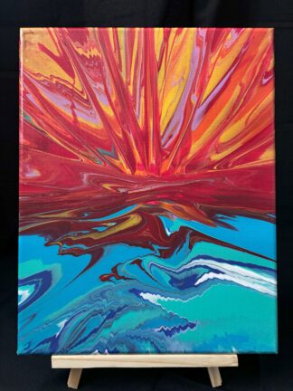 #A0049 - Original 11x14 - Red, Yellow, Orange, Light Purple, Blue, White, Turquoise, and Royal Blue