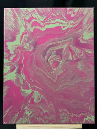 #A0051 - Original 11x14 - Light Green and Magenta