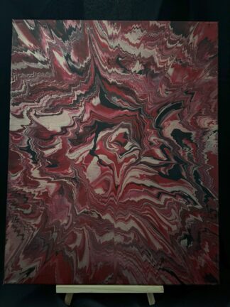 #C0002 - Original 16x20 - Red, Black, and Rose Gold