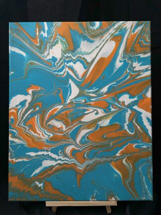 #C0007 - Original 16x20 - Blue, White, and Orange