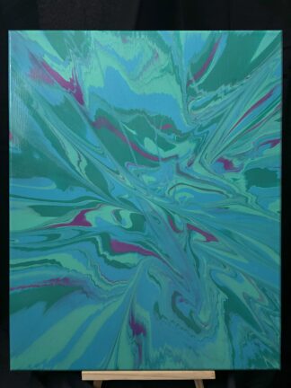 #C0010 - Original 16x20 - Turquoise, Teal, Blue, and Magenta