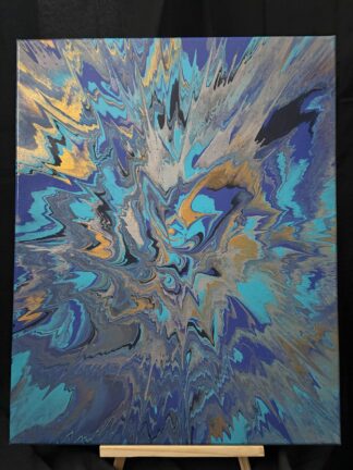 #C0012 - Original 16x20 - Blue, Royal Blue, Navy, Gold, and Rose Gold