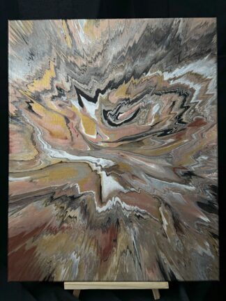#C0013 - Original 16x20 - Black, White, Gold, Rose Gold, and Copper