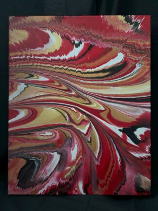 #C0015 - Original 16x20 - Red, Black, White, and Gold