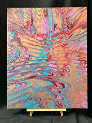 #C0036 - Original 16x20 - Blue, Gold, Light Purple, Rose Gold, and Red