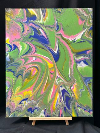 #C0037 - Original 16x20 - Royal Blue, White, Yellow, Pink, and Light Green