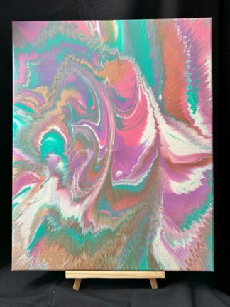 #C0038 - Original 16x20 - Pink, Light Purple, Turquoise, Rose Gold, and White