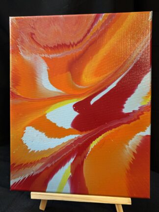 #A0114 - Original 11x14 - Orange, Red, Light Blue, and Yellow