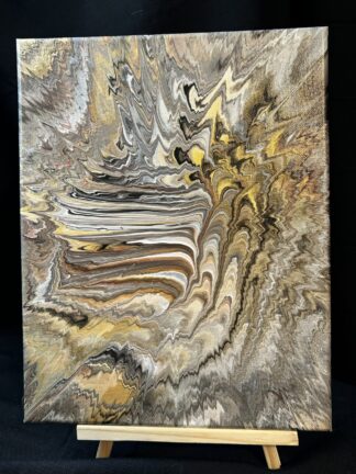 #A0116 - Original 11x14 - Gold, Silver, White, Black, and Copper