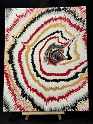 #C0042 - Original 16x20 - Red, White, Black, and Gold