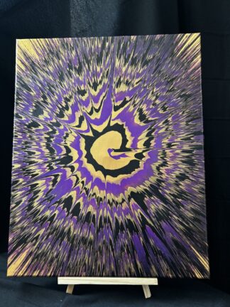 #C0046 - Original 16x20 - Gold, Black, and Purple