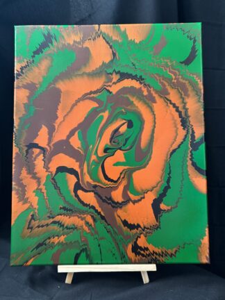 #C0049 - Original 16x20 - Green, Orange, Brown, and Black