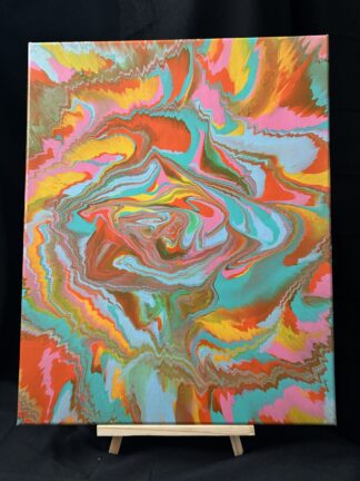 #C0050 - Original 16x20 - Turquoise, Orange, Pink, Yellow, Light Blue, and Glow Green