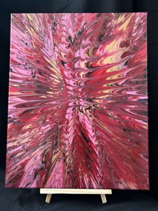 #C0051 - Original 16x20 - Pink, Red, Gold, and Black