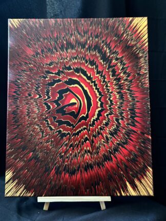 #C0052 - Original 16x20 - Gold, Red, and Black