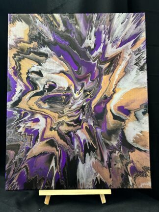 #C0054 - Original 16x20 - Purple, Silver, Black, and Gold